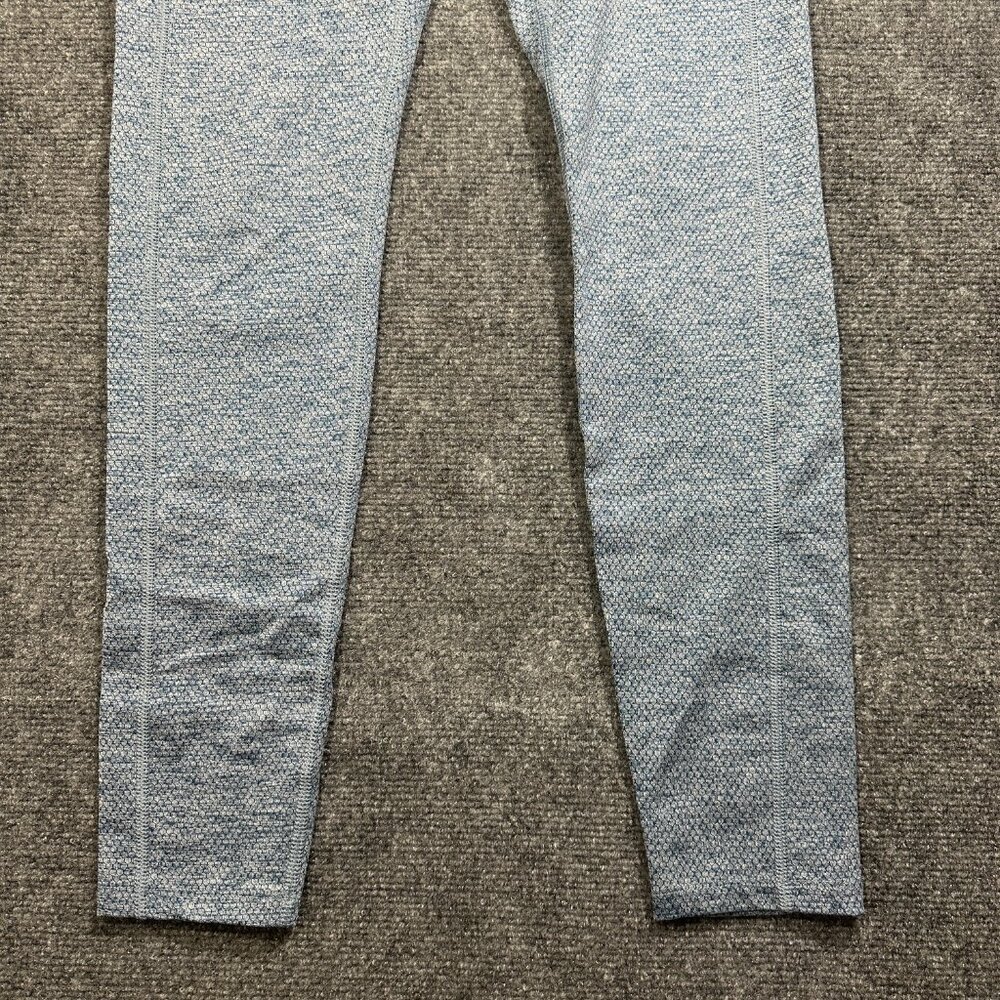 Layer 8 Compression Pants Womens Small Blue Stretch Print Waistband Pocket Run - Picture 2 of 7